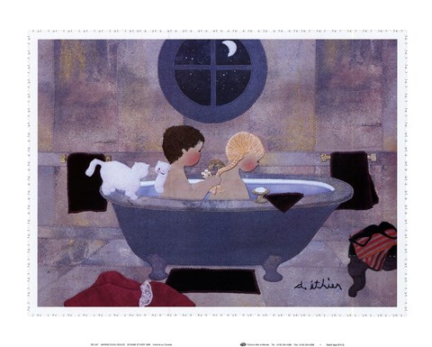 Framed Marins d'eau douce Print