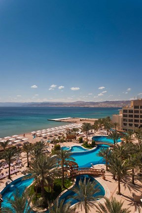 Framed Jordan, Aqaba, Red Sea and Eilat, Resort Print