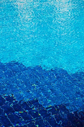 Framed Jordan, Aqaba, Red Sea Beach, swimming pool pattern Print