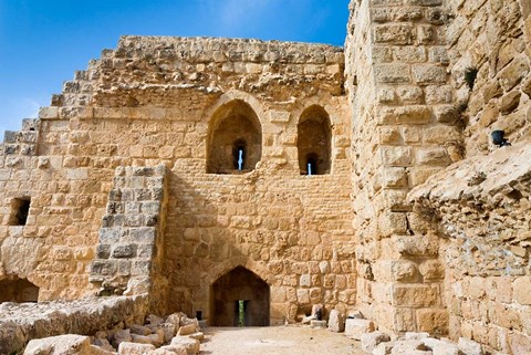 Framed Muslim military fort of Ajloun, Jordan Print