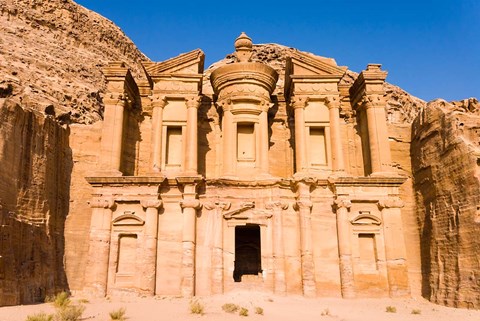 Framed Monastery or El Deir, Petra, UNESCO Heritage Site, Jordan Print