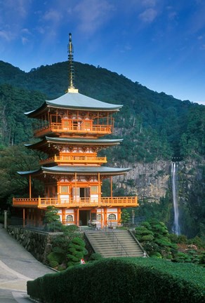 Framed Kumano Nachi Shrine, Katsuura, Wakayama, Japan Print