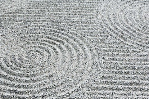 Framed Pattern in Sand, Tofukuji Temple, Kyoto, Japan Print