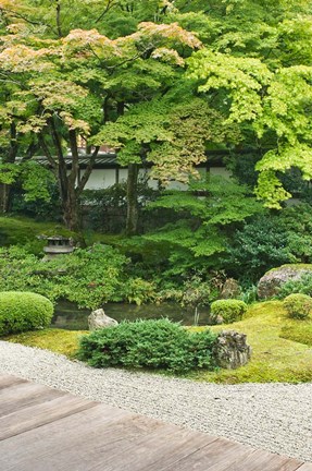 Framed Sennyuji Temple Garden, Kyoto, Japan Print