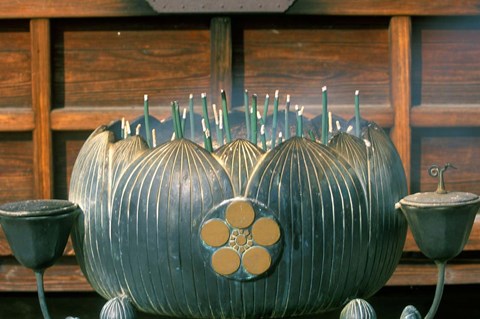 Framed Incense Burner, Kyoto, Japan Print