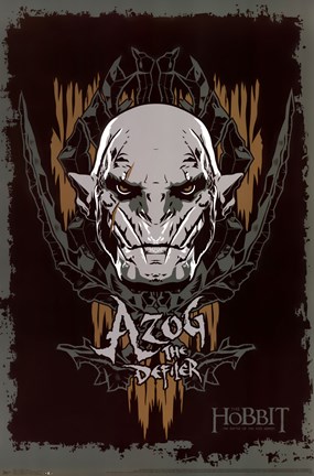 Framed Hobbit 3 - Azog Print