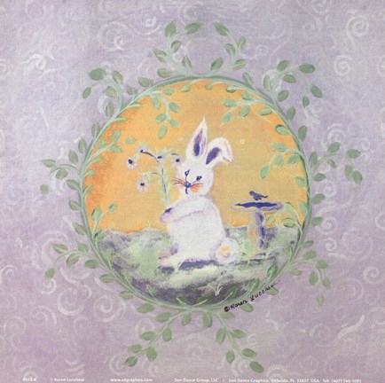 Framed Spring Bunny II Print