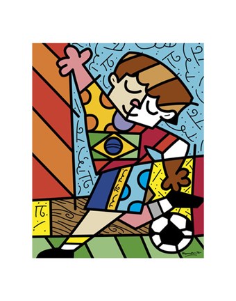 Framed I Love Soccer Print