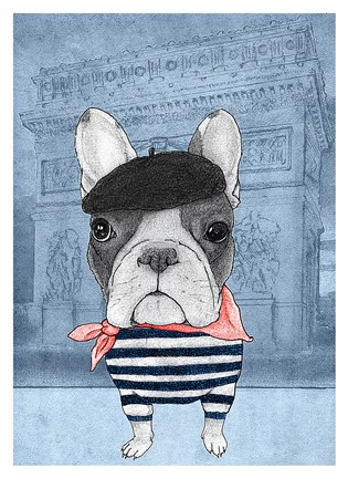 Framed French Bulldog Print
