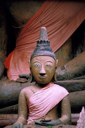 Framed Buddha in Sanctuary, Wat Phu Khmer, Champasak, Laos Print