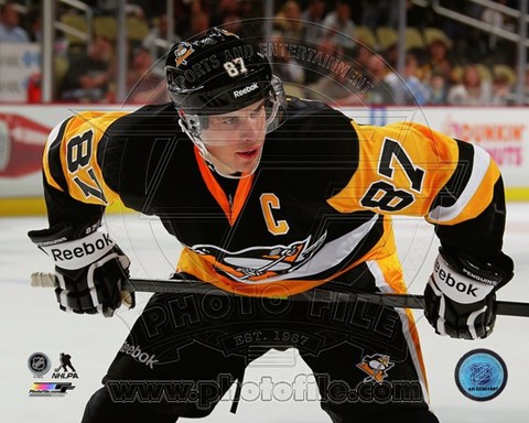 Framed Sidney Crosby 2014-15 playing hockey Print