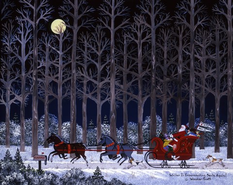 Framed Wilber Impersonating Santa Again Print