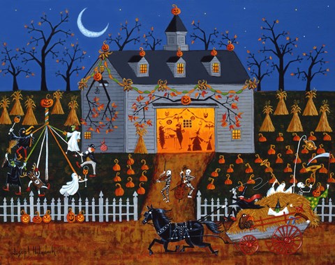 Framed All Hallows Barn Dance Print
