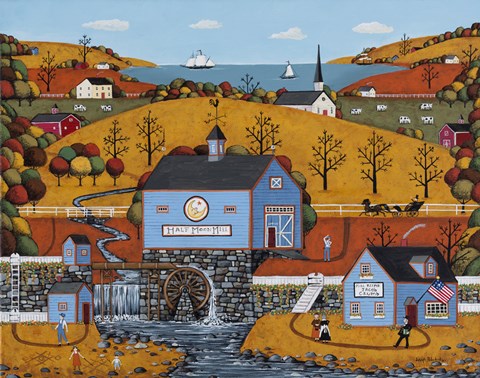 Framed Half Moon Mill Print