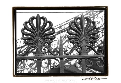 Framed Wrought Iron Elegance I Print
