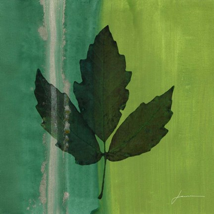 Framed Silver Leaf Tile II Print