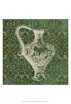 Framed Patterned Bottles III Print