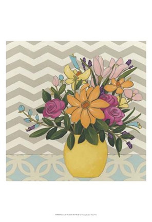 Framed Patterns &amp; Petals I Print