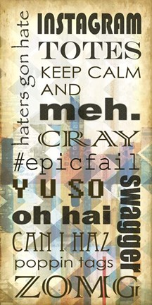 Framed Urban Chevron Phrases II Print