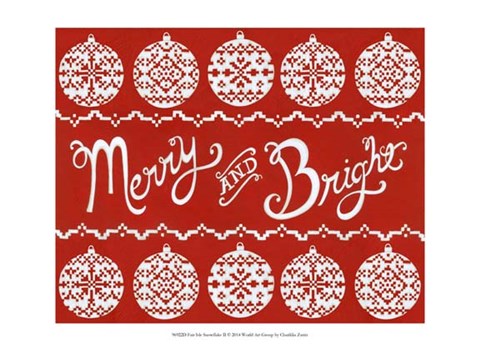 Framed Fair Isle Snowflake II Print