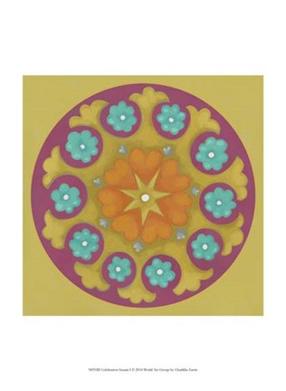 Framed Celebration Suzani I Print