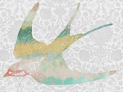 Framed Patterned Bird IV Print