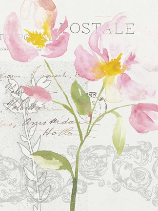 Framed Romantic Watercolor I Print