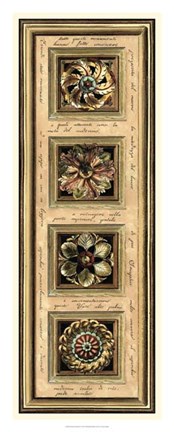 Framed Rosette Panel II Print