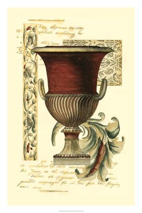 Framed Transitional Urn II Print