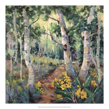 Framed Four Seasons Aspens II Print