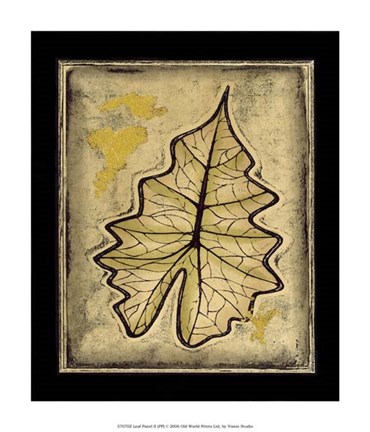 Framed Leaf Panel II Print