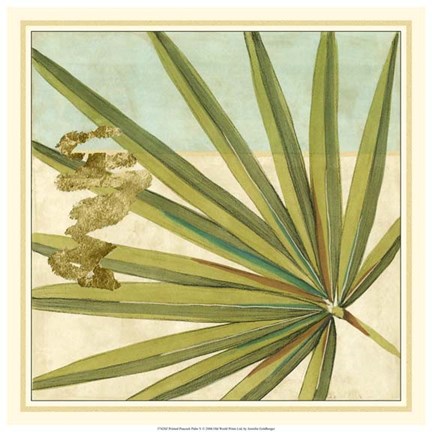 Framed Peacock Palm V Print