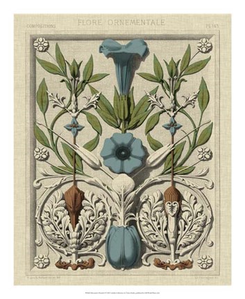 Framed Decorative Flourish I Print