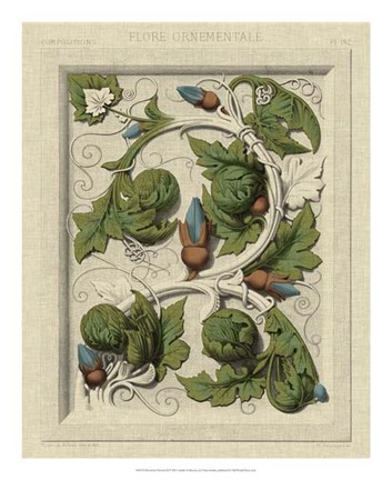 Framed Decorative Flourish II Print