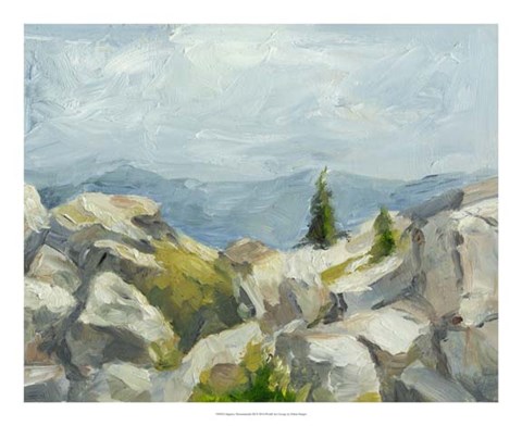 Framed Impasto Mountainside III Print