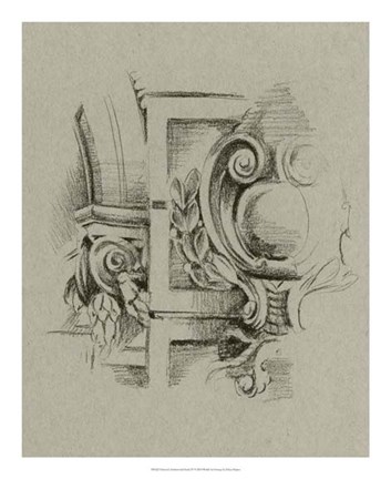 Framed Charcoal Architectural Study IV Print