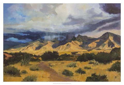 Framed Desert Mountain Light Print