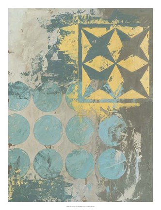 Framed Dots and Stars II Print