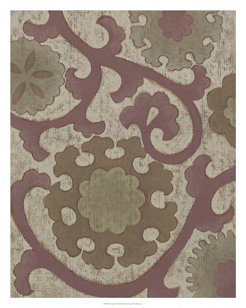 Framed Plum Suzani II Print