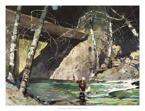 Framed Fishing Retreat I Print