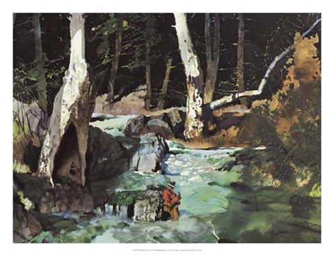 Framed Fishing Retreat II Print