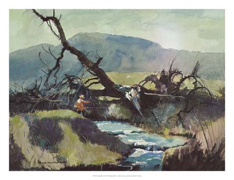 Framed Fishing Retreat III Print