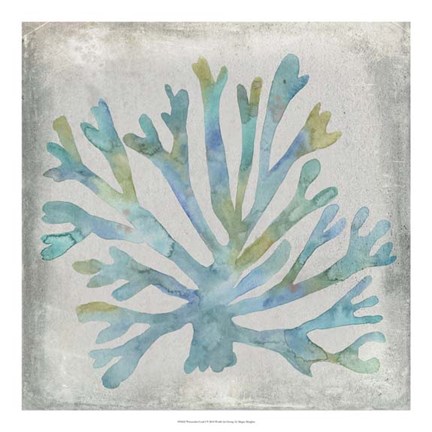 Framed Watercolor Coral I Print