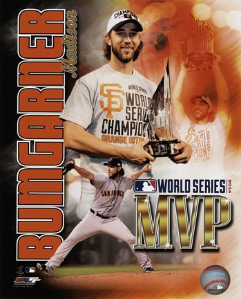 Framed Madison Bumgarner 2014 World Series MVP Portrait Plus Print