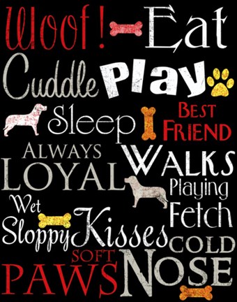 Framed Best Friend Words Print