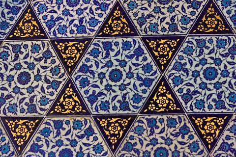 Framed Tile Inside Topkapi Palace, Istanbul, Turkey Print