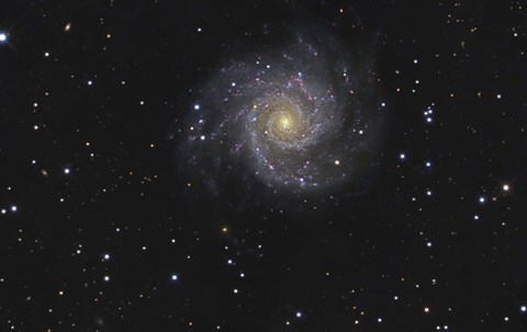 Framed Messier 74, A Spiral Galaxy in the Constellation Pisces Print