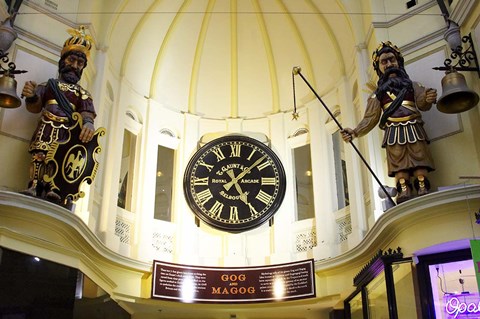 Framed Gog and Magog, Royal Arcade, Melbourne, Victoria, Australia Print