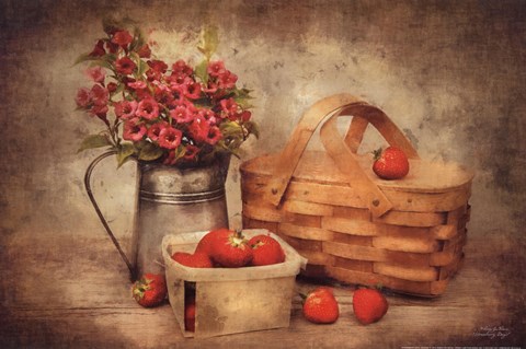 Framed Strawberry Days Print