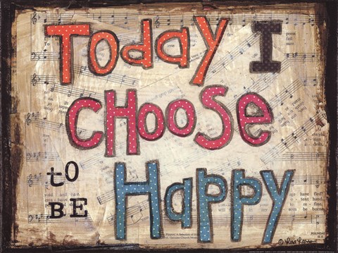 Framed Choose to be Happy Print